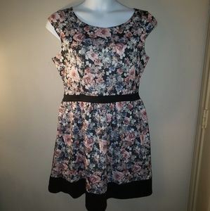 Floral Scuba Fit n Flare Dress
